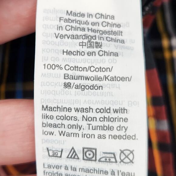 J.Crew Plaid Funnelneck Shirt in Stewart tartan with Jeweled Buttons Women's 4 - Picture 4 of 12